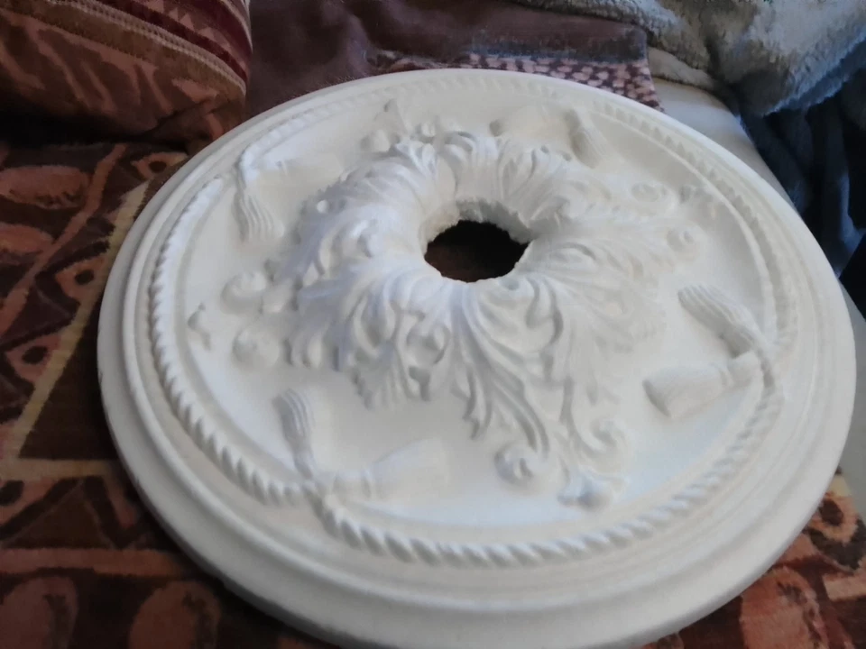 Styropor Lampen Rosette rund weiß ca. 45 cm Durchmesser - Bild 2 von 4