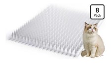 Cat Scat Mat Deterrent Training Keep Cats Dogs Away Spikes 8 Pack Plastic