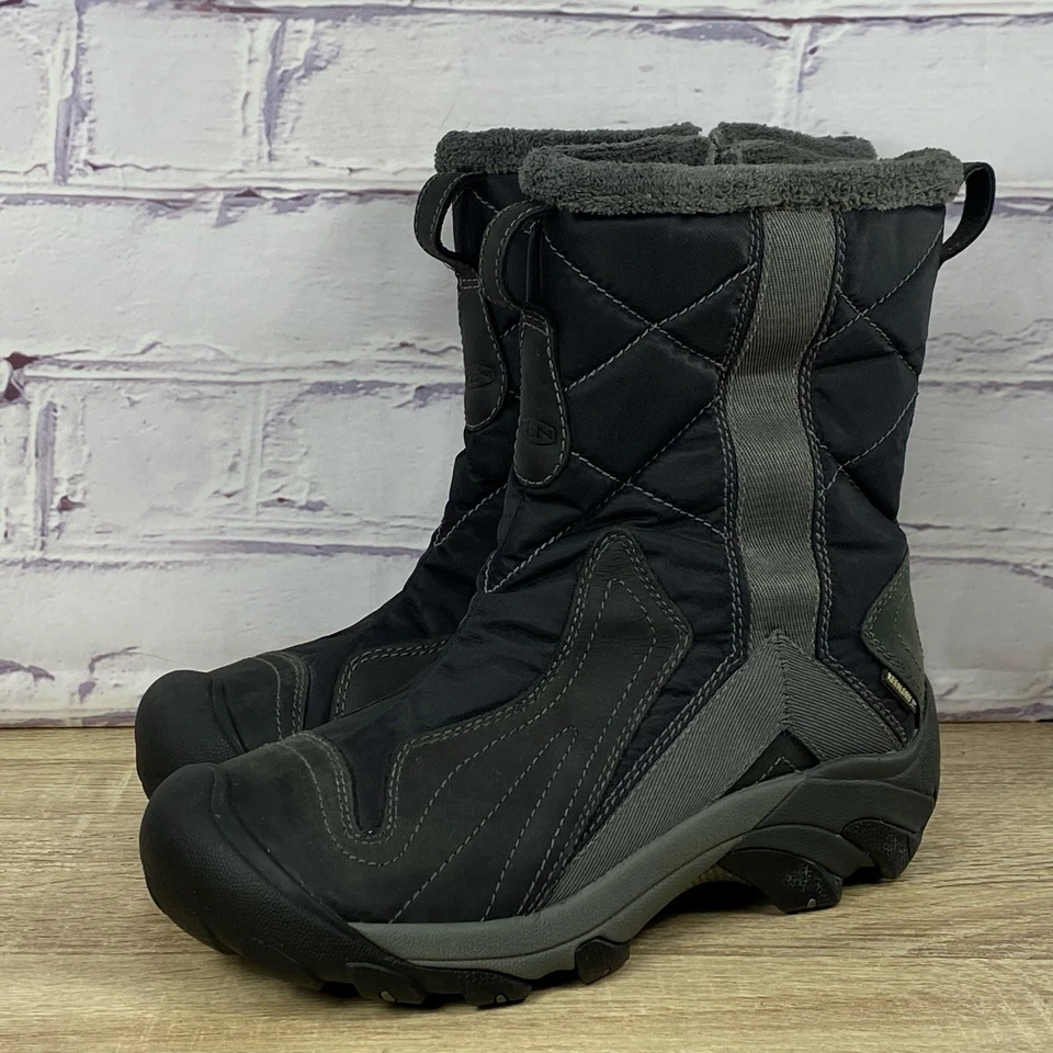 Botas de nieve Keen Betty negras impermeables aisladas para mujer talla 7 invierno forradas con cremallera Foto 3 de 4