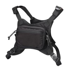 Chest Bag for Men and Women, Chest Rig Pack Front EDC Pouch Running Vest Black