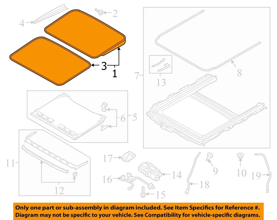 (LOCAL PICKUP ONLY) Roof Glass Fits 17-20 22-23 AUDI A4 3004196 — 第 3/4 张图片