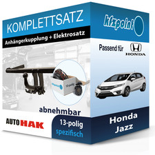 Für Honda Jazz 08- AUTO HAK Anhängerkupplung abnehmbar + 13polig E-Satz neu