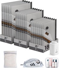 21 Pack PA PE Travel Vacuum Bags W/ Wireless Pumpe Bonus Shoe Laundry  Toiletry