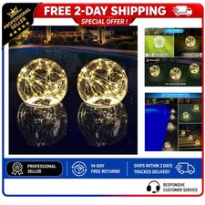 Floating Pool Lights Solar LED Waterproof 6.5 in Warm White 2 Pack