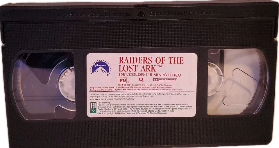 Raiders of the Lost Ark (VHS, 1989, Widescreen) - Image 3 of 3