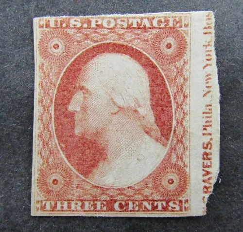 nystamps US Stamp # 11 Mint OG H $750 Rare Imprint        M20x974