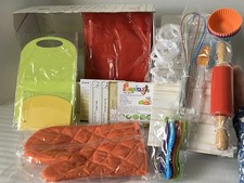 Dziecięcy prawdziwy zestaw do gotowania i pieczenia 34 szt. Kompletny zestaw Fartuch Naczynia Przepisy Mitt