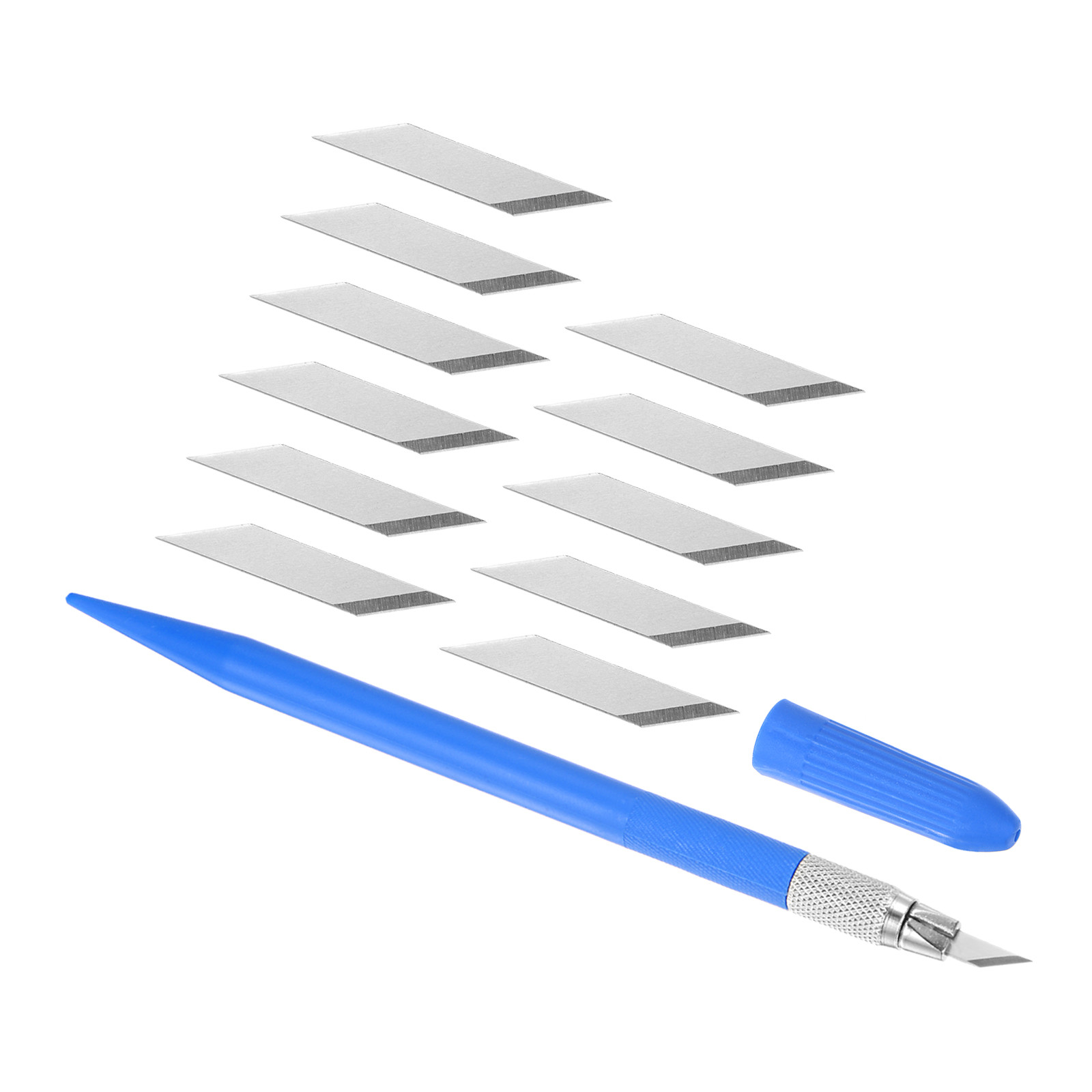 1pcs Exacto Knife Set with 12 Blades for Crafting and Carving in Dark Blue