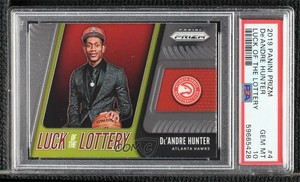 2019 Panini Prizm Luck of the Lottery De'Andre Hunter #4 PSA 10 GEM MT Rookie RC