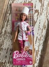 BARBIE You Can Be Anything Pastry Chef Doll w/Chef Hat Jacket Cake