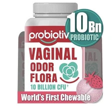 Probiotiv Vaginal Odor Flora 10 Billion CFU 30 Strawberry Flav. Tablets Ex 11/25