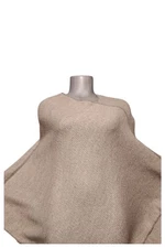 Fratelli Talli Wool Alpaca Blend Poncho Beige One Size Cozy Classic Coastal 