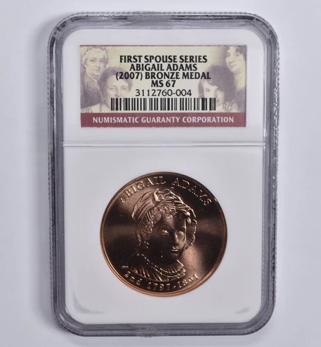 MS67 (2007) First Spouse Series Abigail Adams Bronze Medal NGC *1474