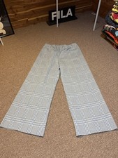 JC Penney Fashions Vtg Womens 18 Tartan Plaid 70s Loose Flare Hippie