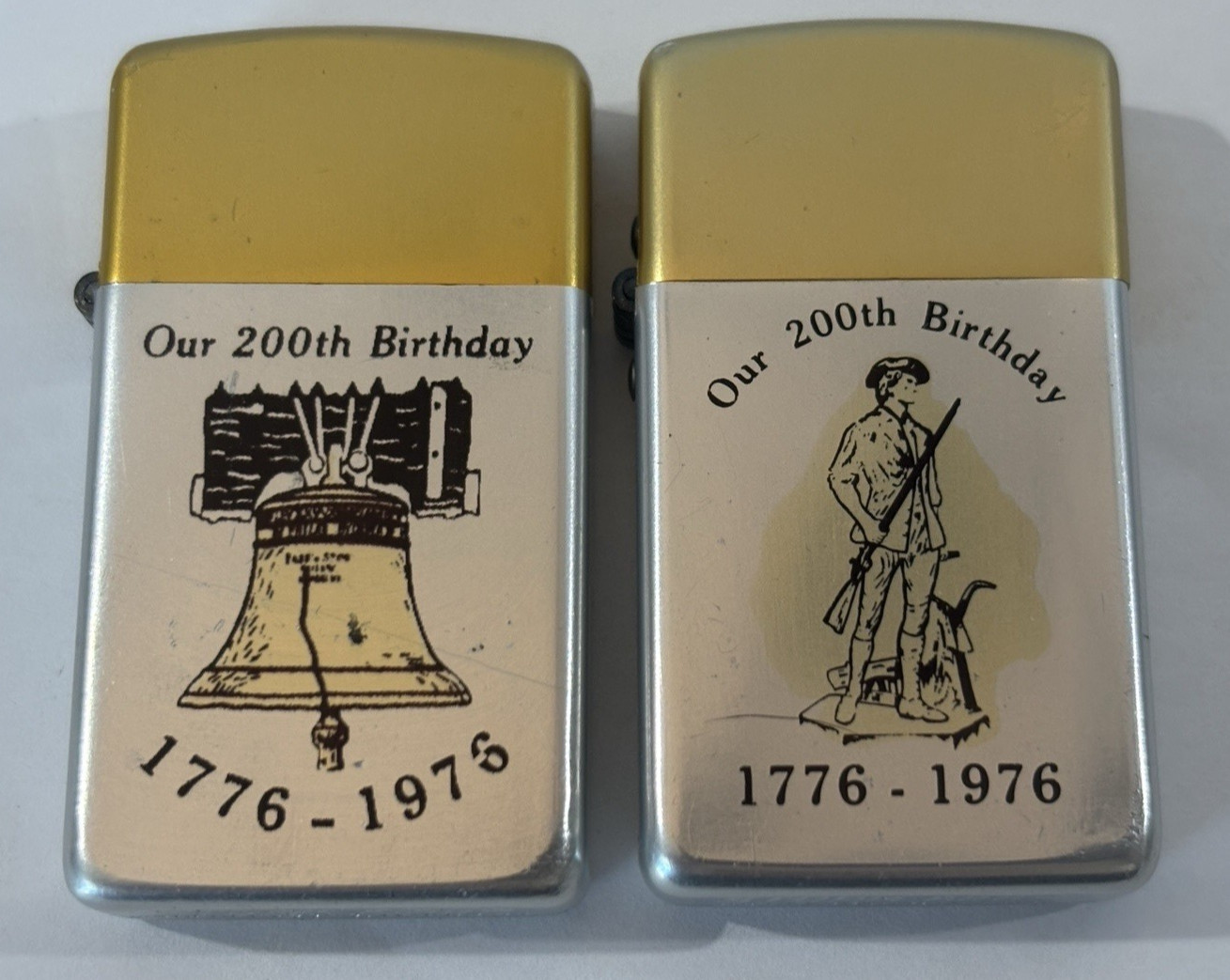 Set Of 2  Our 200th Birthday 1776-1976 Usa Untested