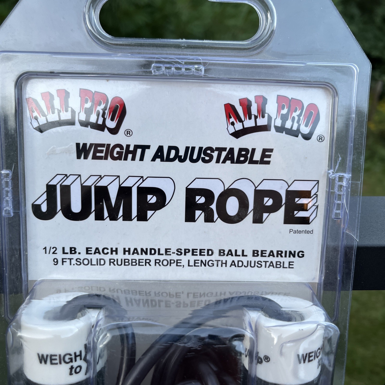 All Pro Weight Adjustable Jump Rope 1 Lb Unit | 1/2 Lb Each Handle 9 Ft Long