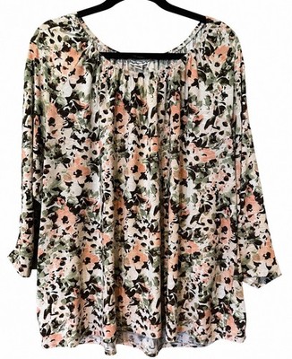 Croft & Barrow Women's Soft Blouse. Lightweight. Stretch.  SZ 2X