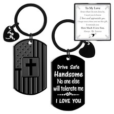 Drive Safe Keychain for Boyfriend Husband with Heartfelt Boyfriend / Husband