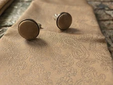 Hi-Tie Gold Necktie Solid Tie Pocket Square with A Pair of Cufflinks Wedding Set