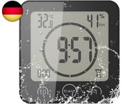 Digitale Duschuhr, Lcd, Wasserdicht, Digitale Uhr FüR Badezimmer, Mit Saugnapf,
