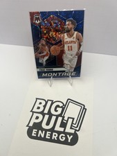 2024-25 Panini Mosaic Trae Young – Montage – Fast Break Blue Prizm /85