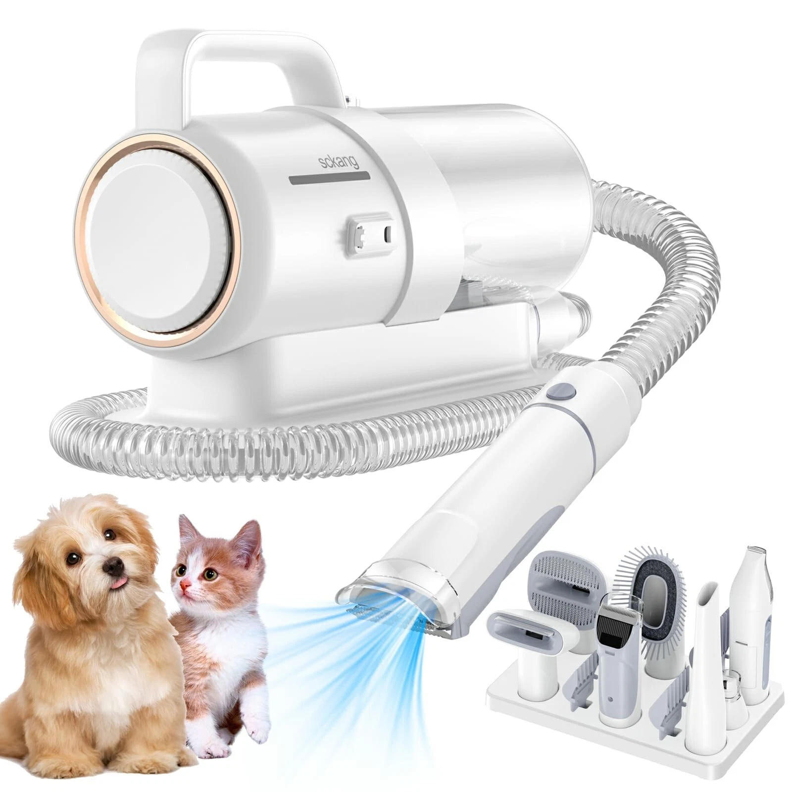 Pet Clipper Grooming &Dog Grooming Vacuum Kit,Vacuum & Nail Grinder - Low Noise