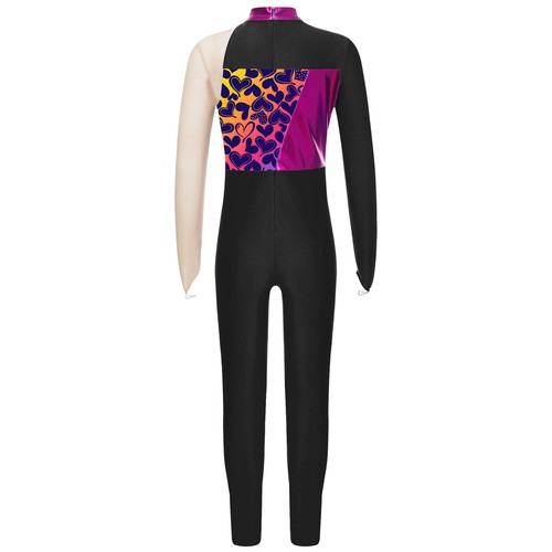 Girls Outfits Gymnastics Dancewear Dance Set Romper With Hair Tie Mock Neck - Picture 31 of 66
