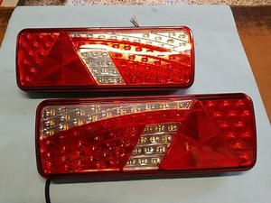 PAIR TAIL LIGHT LED UNIVERSAL TRUCK 12 24 VOLT WIRING WIRES | eBay