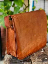 Men's Aprove  Leather Vintage Laptop Messenger Handmade Briefcase Bag Satchel