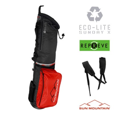 Sun Mountain Eco-Lite Sunday Bag, BLACK - EMBER