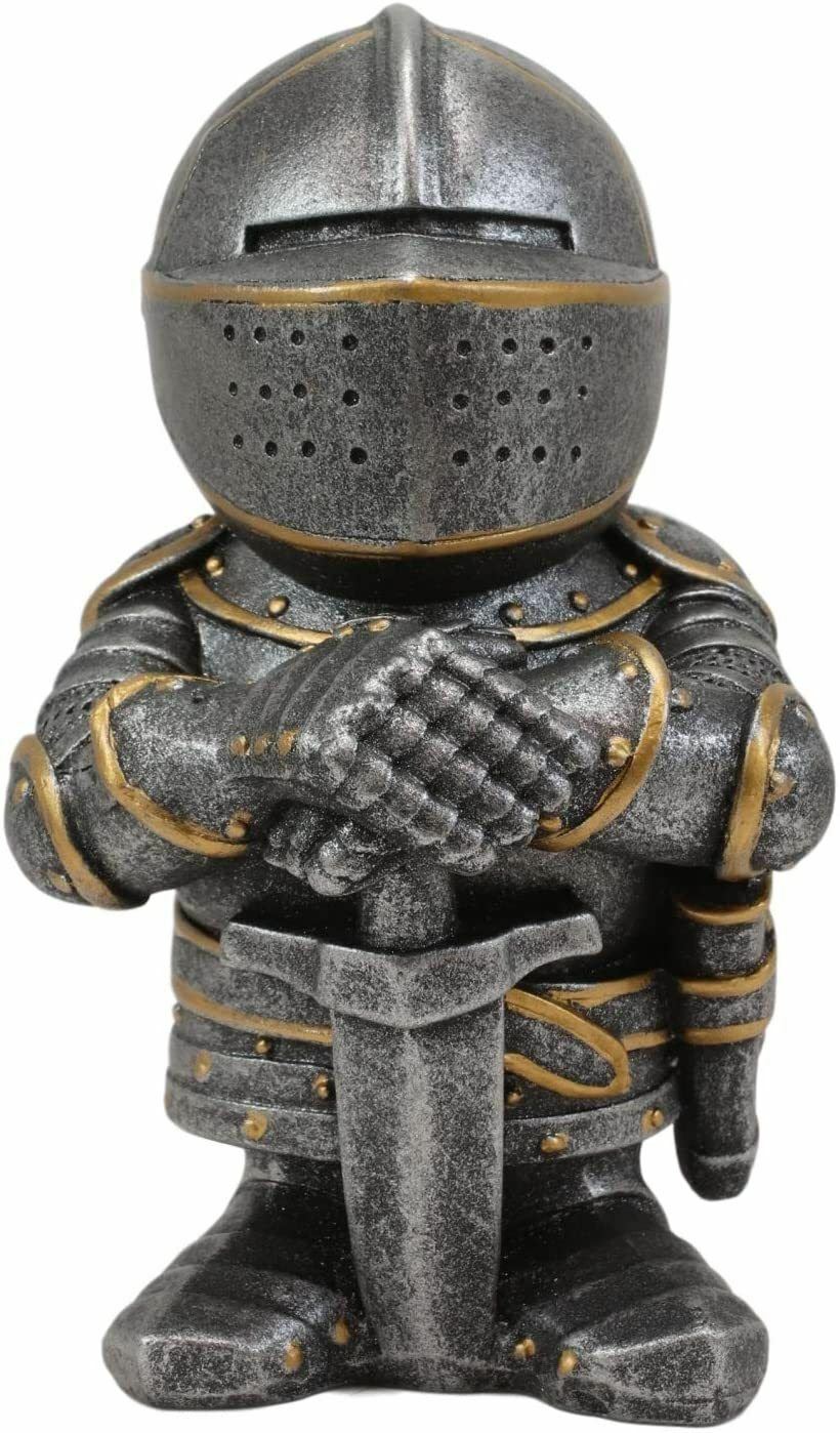 Chibi Medieval Knight Templar Crusader Anime Figurine 4.5 Inches-image