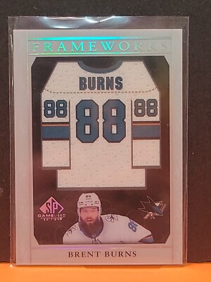 2021-22 SP Game Used BRENT BURNS Frameworks GU JERSEY Sharks SP 
