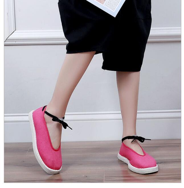 SAOLA Scarpe basse nuove moda donna stile cinese cotone panno suola gomma