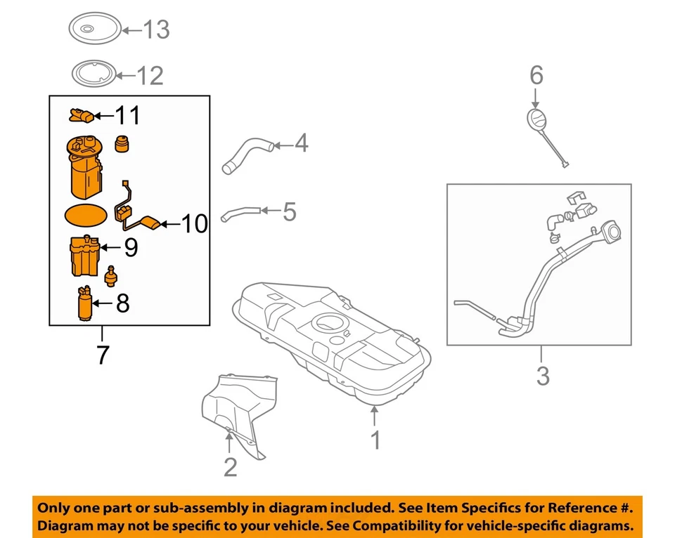 Used Fuel Pump fits: 2013 Kia Soul Pump Assembly tank mounted 1.6 Grade A Foto 3 de 4