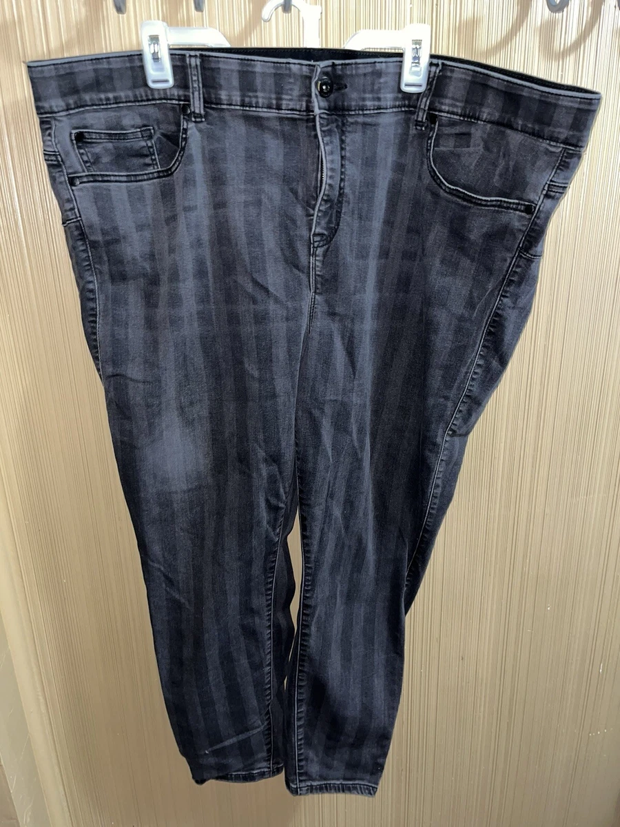 Plus size hotsell striped jeans