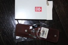 Pfeilring 3pc Manicure Set Scissors Tweezers & Sapphire Nail File Case Germany