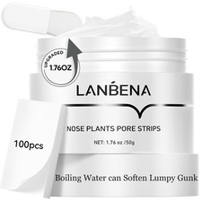 LANBENA Nose Strips for Blackheads 1.76 Oz , 100 Pcs Nose Plants Pore Strips, B