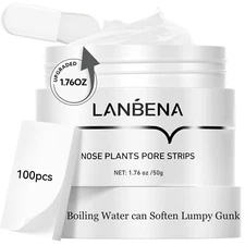 LANBENA Nose Strips for Blackheads (1.76 Oz), 100 Pcs Nose Plants Pore Strips, B