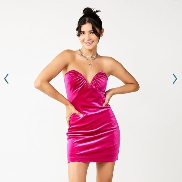 NWT SO V-Wire Velvet Mini Dress Barbie Hot Pink Juniors' Size M | eBay NWT SO V-Wire Velvet Mini Dress Barbie Hot Pink Juniors' Size M | eBay