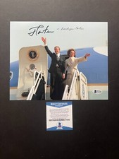 Jimmy & Rosalynn Carter Rare! signed autographed 8x10 photo BAS Beckett cert coa