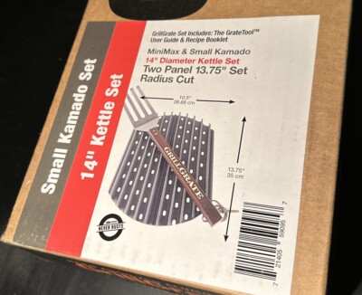 GrillGrates 14  Kamado Kettle BBQ Grill Grate Set 2 Panels w Tool