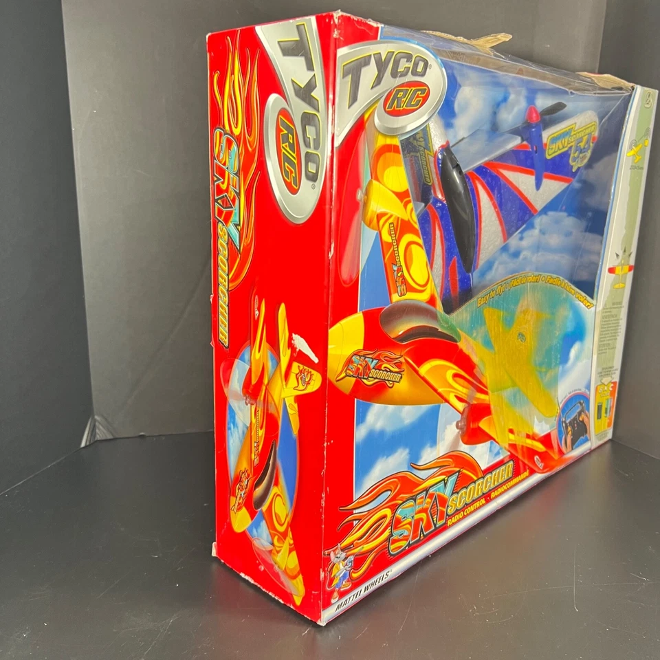 TYCO RC Remote Control Vintage Sky Scorcher White/ Red/Blue Aircraft Plane 2003 - Image 2 of 4