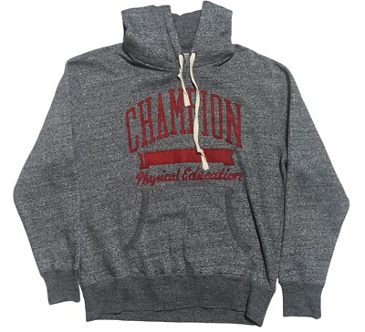 Champion Sweatshirt Mens Medium Reverse Weave Slipover Embroidered Gray Hoodie