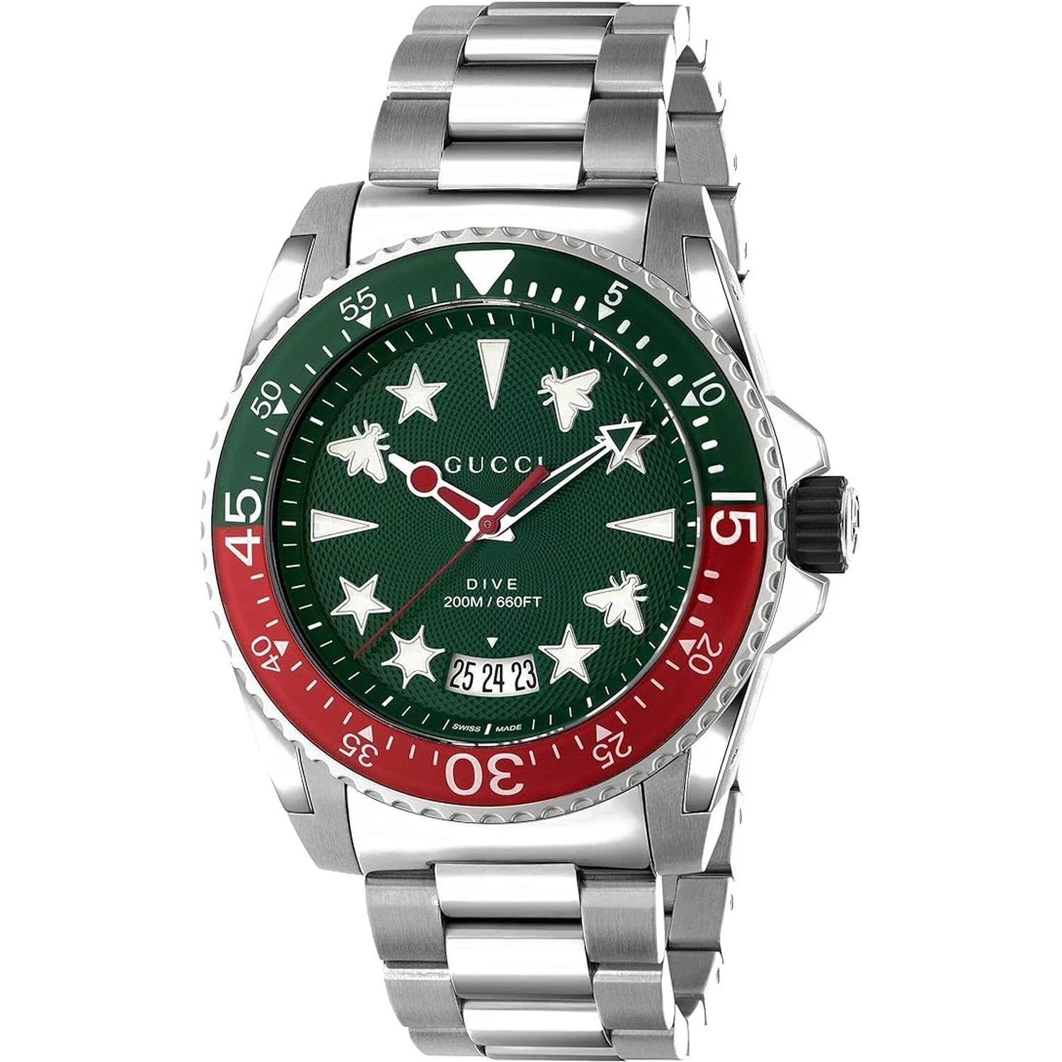 Montre à quartz homme GUCCI YA136222 cadran vert plongée