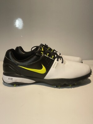 Nike Air Rival III 3 Golf Shoes Size 11.5 White Black Yellow Spiked Pre-owned Buy Nike Golf Men main image 4