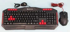 Ibuypower IBP ARES E1 Gaming Black & Red Keyboard with Griffin M607 Mouse Combo