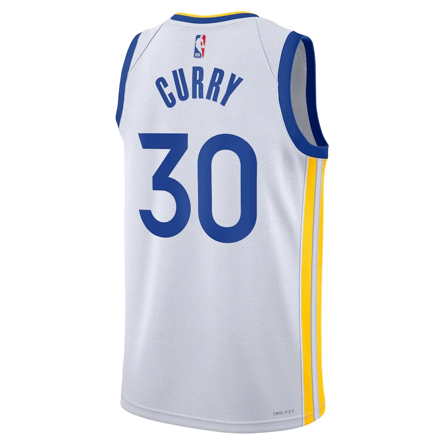 NWT-SM-2X Nike Stephen Curry White Golden State Warriors Jersey - Image 3 of 3