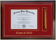 DIPLOMA FRAME WITH TASSEL MAHO/RE CUSTOMIZABLE 8x6,7x9,,8x10,8.5x11,11x14