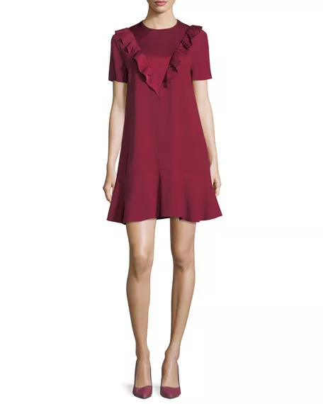 Red valentino cheap ruffle dress
