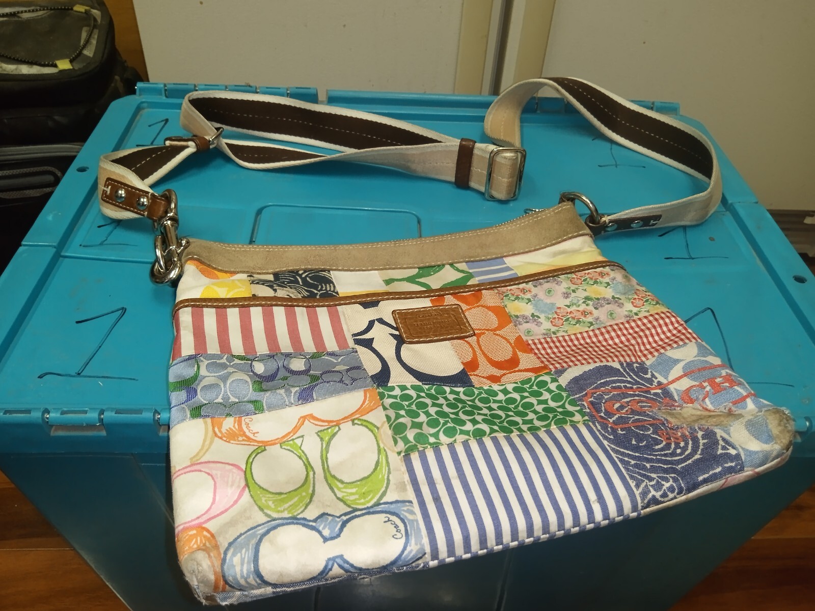 Coach Hampton Spring Patchwork Multi-color Dual H… - image 2